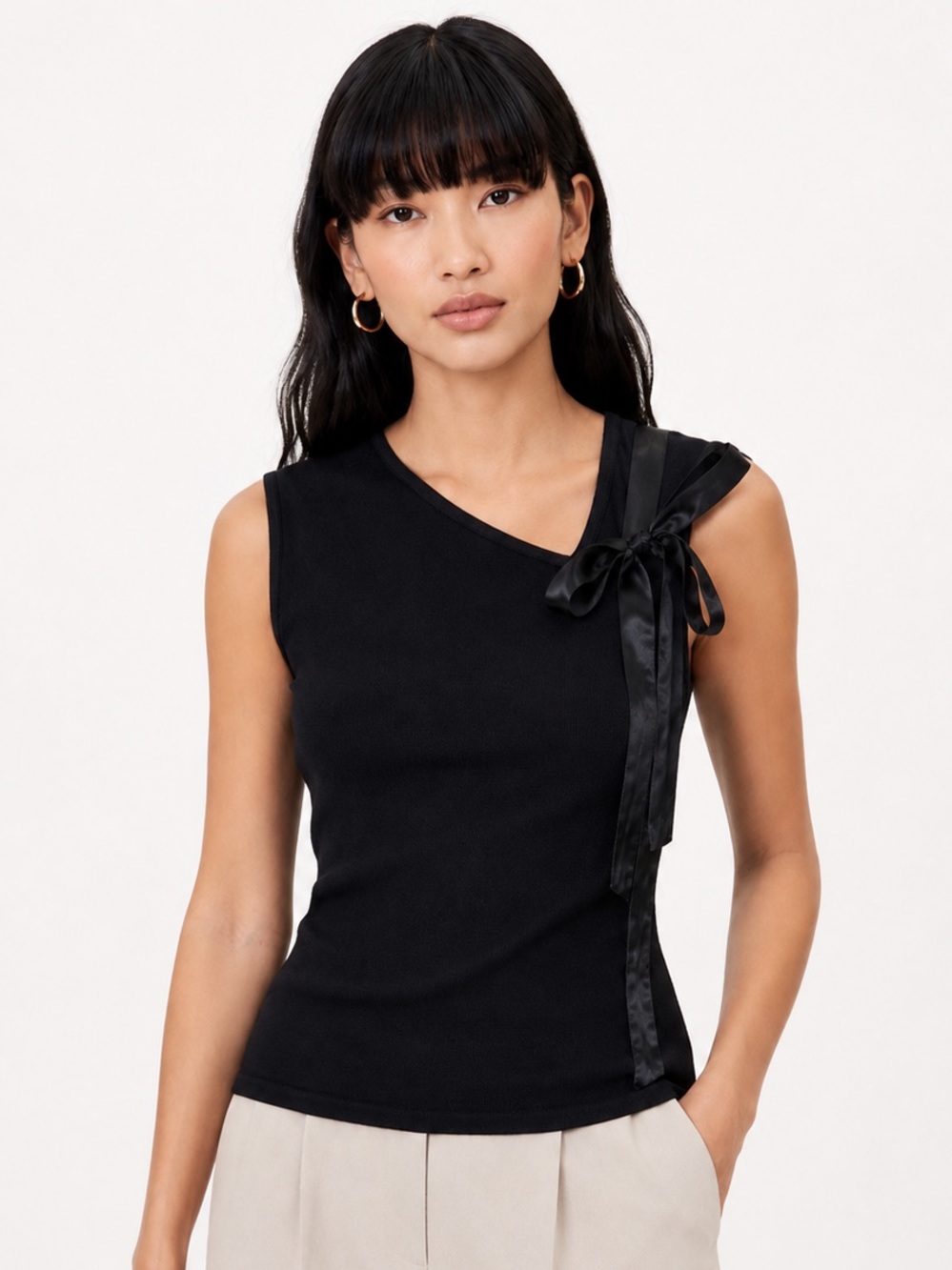 Banana Republic Black Silk Cashmere Top